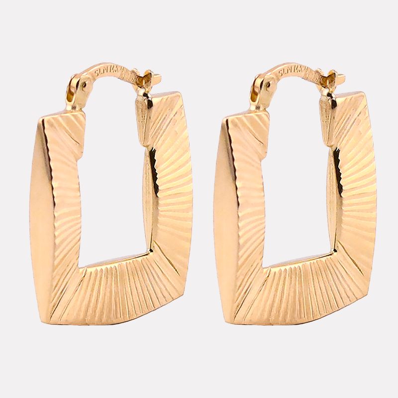 Arracadas Cuadro Relim. 14k 2.9g